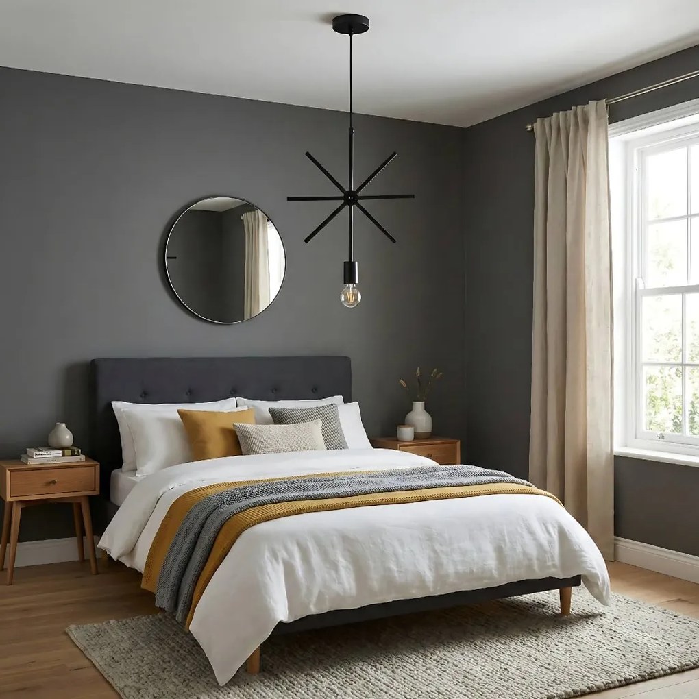 Toolight Toolight, závesné svietidlo Geometric/Hviezda, 1xE27, LE-02, čierna, OSW-00701