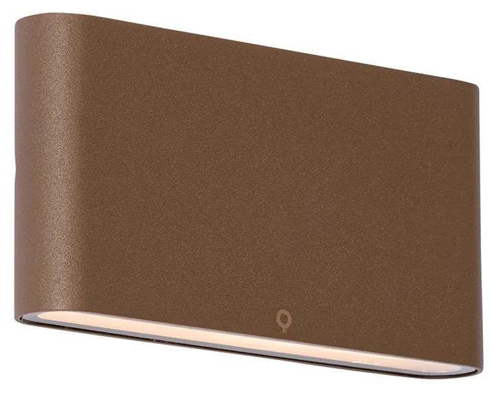 Moderná vonkajšia nástenná lampa hrdzavohnedá 17,5 cm vrátane LED IP65 - Batt