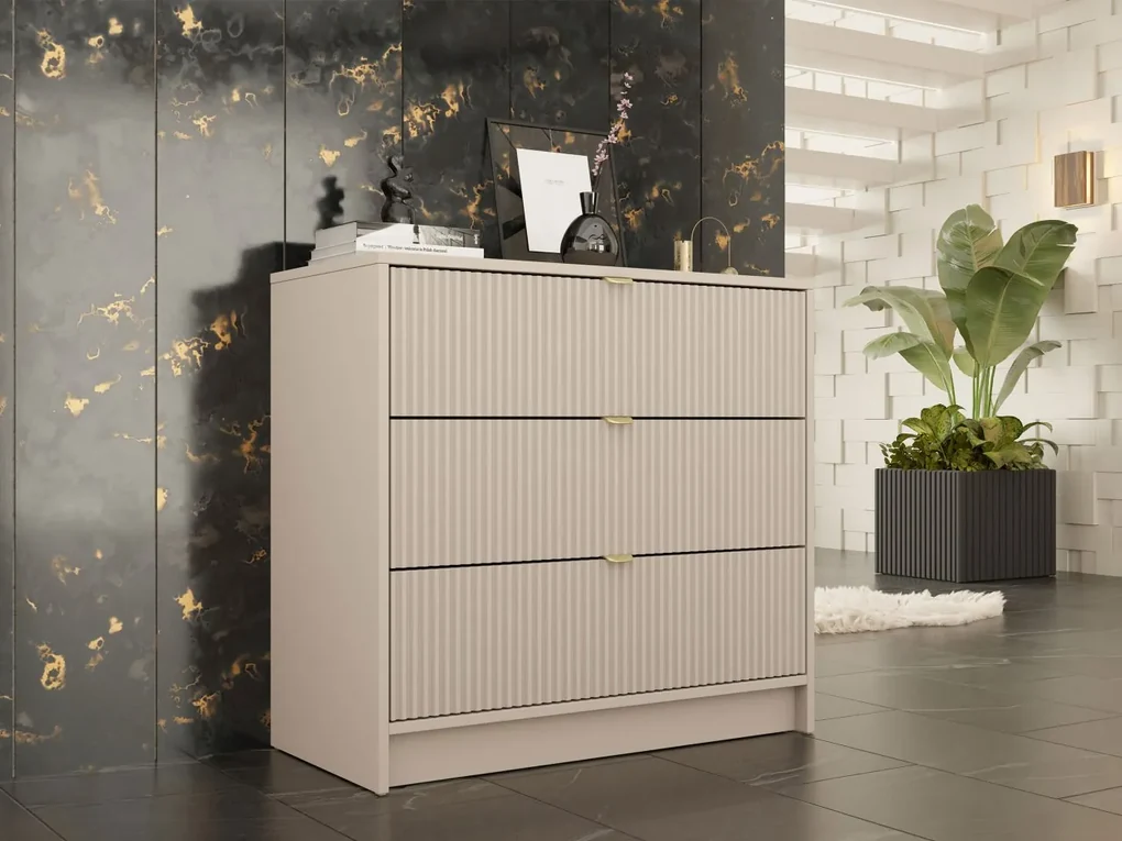 Komoda Razimo 3SZ, Farby: Biely velvet