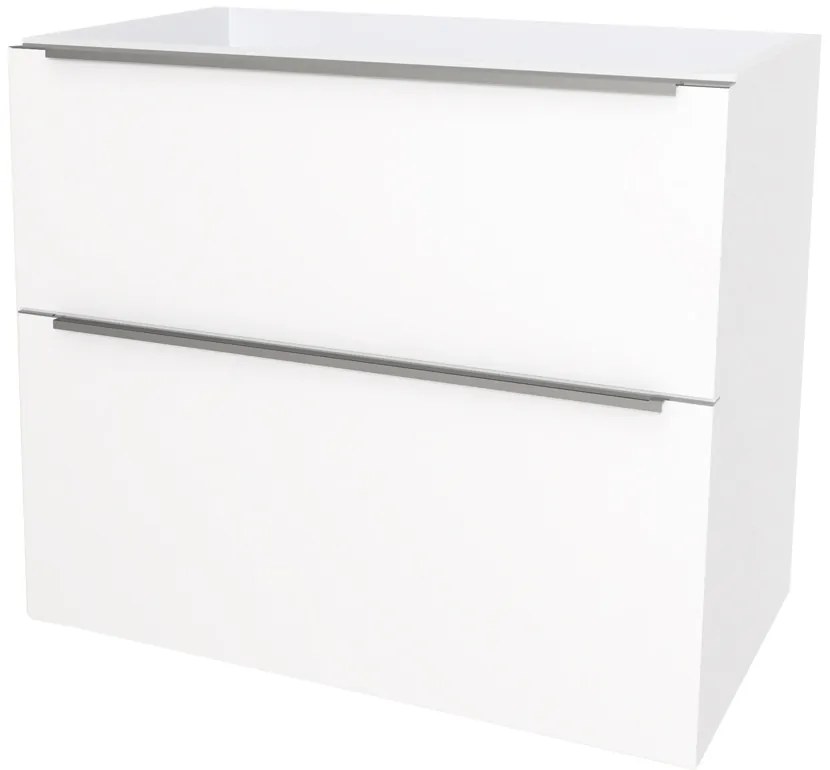 Mereo, Mereo Mailo, kúpeľňová skrinka 81 cm, chróm madlo, Multidecor, Biela Arctic, MER-CN591SBIAA