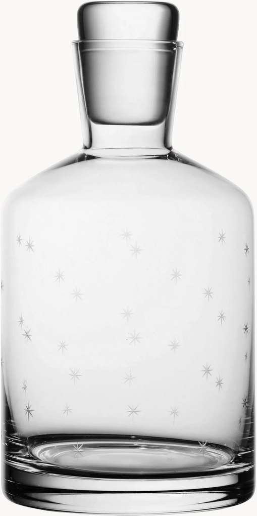 Ručne fúkaná krištáľová karafa Stars, 800 ml