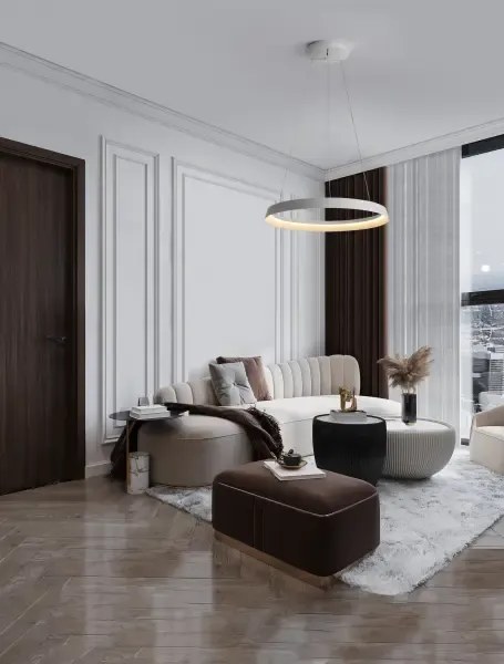 LED stmievateľný biely dizajnový luster Ormi 60