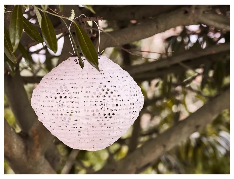 Biely vonkajší solárny LED lampáš (výška 22 cm) Harwood – House Nordic