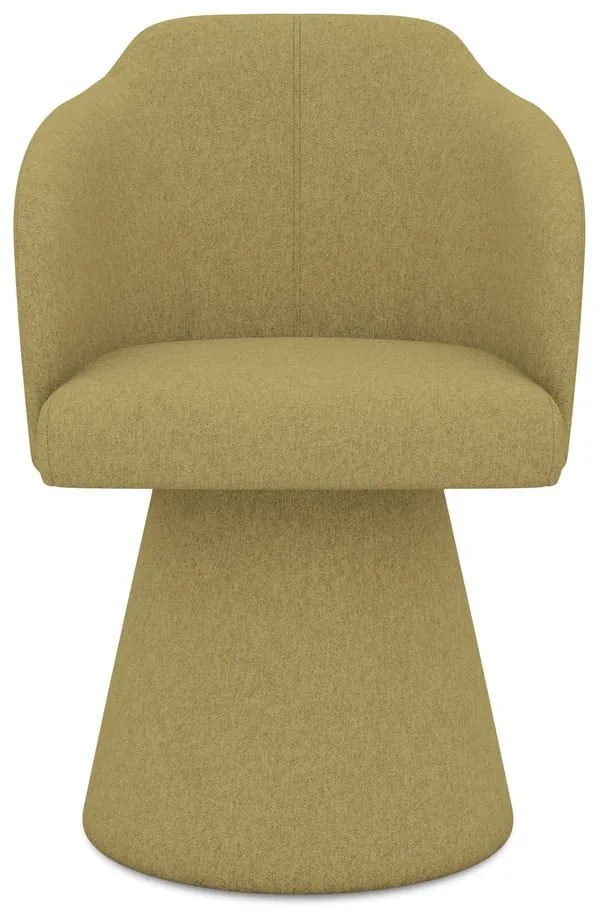 Čalúnené jedálenské kreslo v horčicovej farbe Kanoa – Makamii