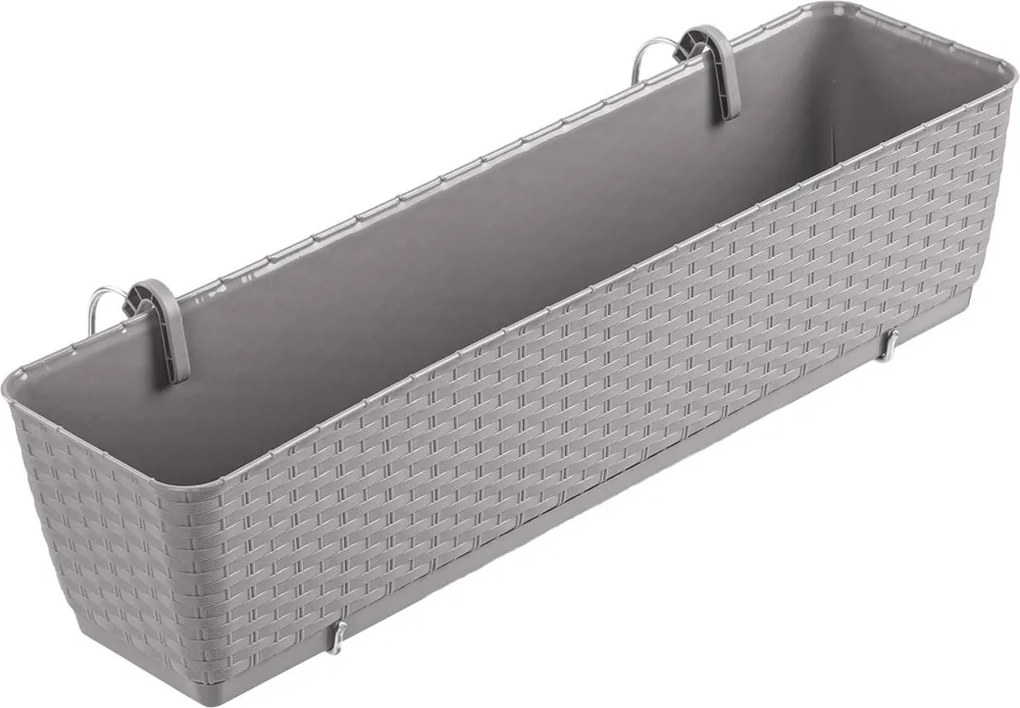 Plastový balkónový kvetináč DRL500PW 49,2 cm - mocca