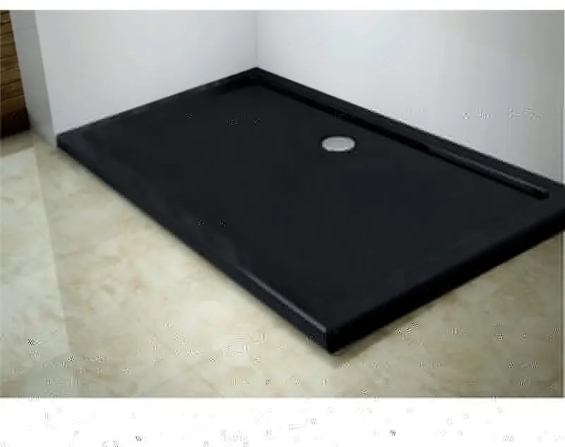 Sprchová vanička MEXEN SLIM čierna, 120x90 cm + sifón