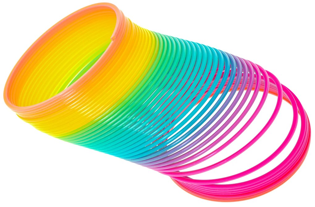 KIK Magická dúhová pružina Slinky – pastelová hračka pre deti, antistres 3 m
