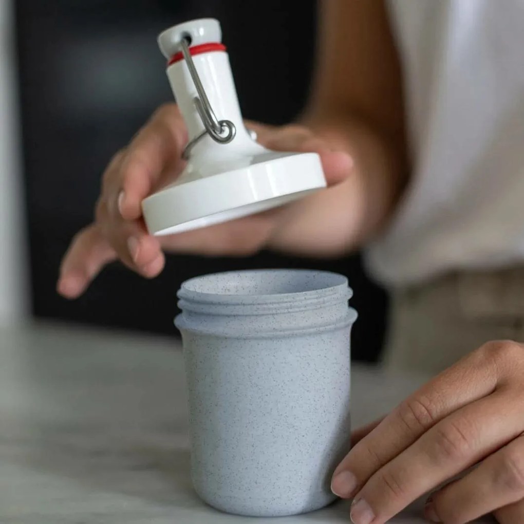 Koziol Fľaša na vodu PLOPP TO GO MINI, 200 ml, sivá