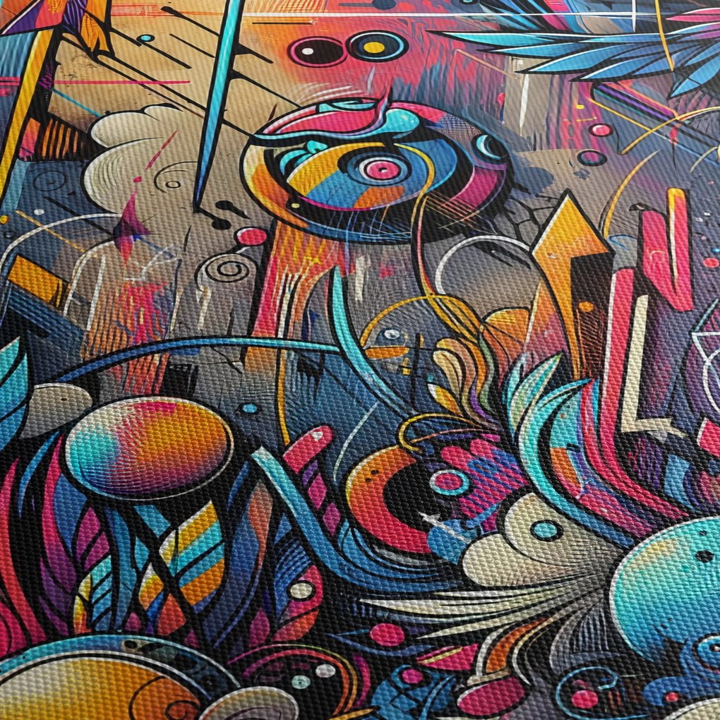 Obraz - Pestrofarebné graffiti (90x60 cm)