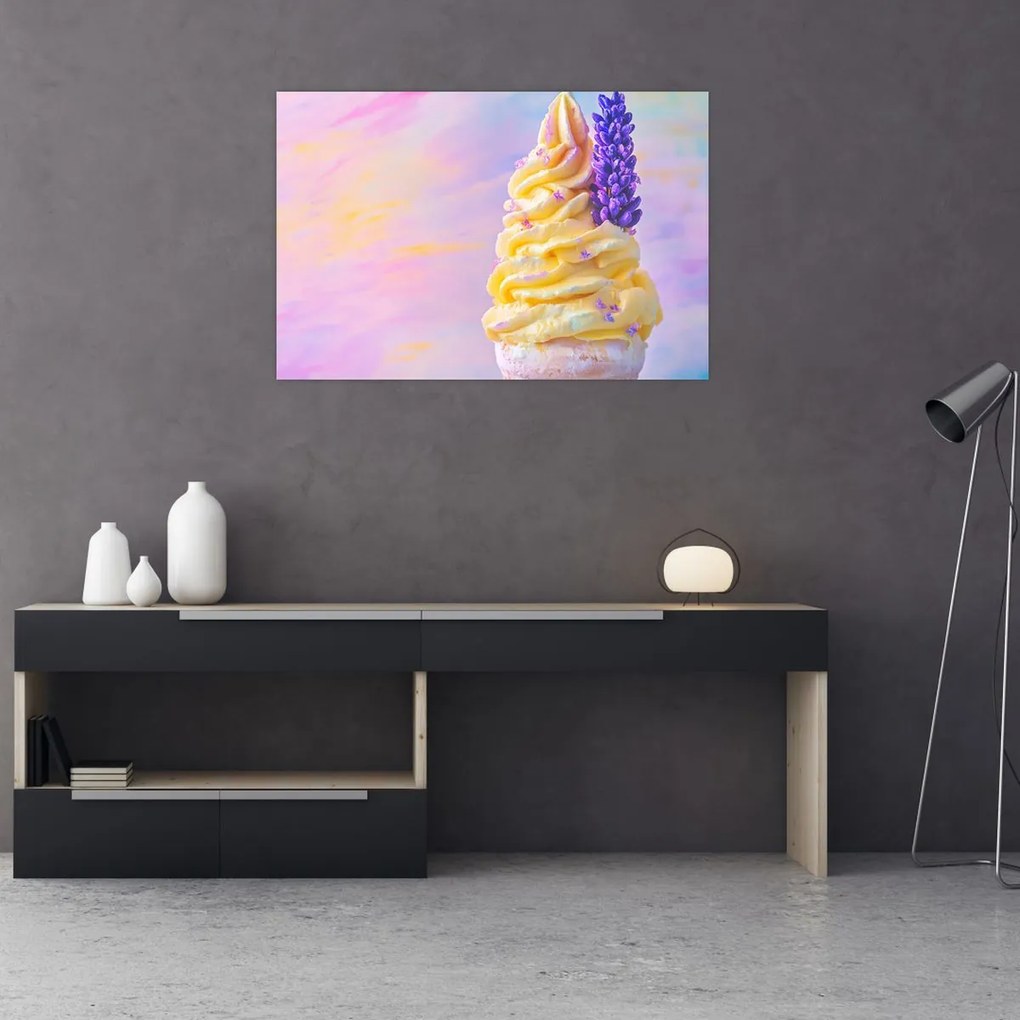 Obraz - Zmrzlina s levanduľou (90x60 cm)