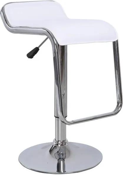 Barová židle, ekokůže bílá / chrom, ILANA 0000138346 Tempo Kondela