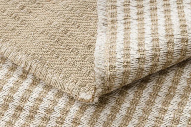 Koberec JUTE 3650 so strapcami krémový / béžový
