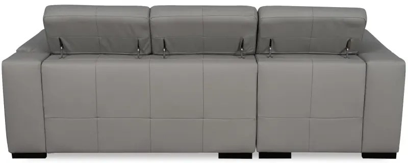 Kožená rohová sedacia súprava LOREN II, pravá, tm. sivá (madras - 125 dark grey)