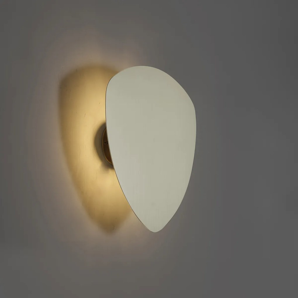 Dizajnové nástenné svietidlo béžové organické 32 cm 2-svetlá - Pulley