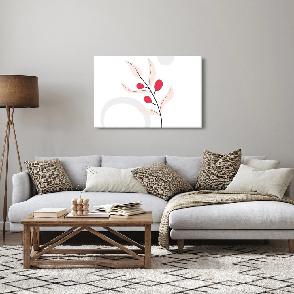 Obraz - Ružová florálna abstrakcia N⁰3 (90x60 cm)