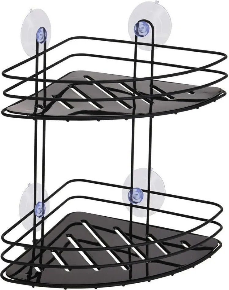 Polička do kúpeľne Black 2, čierna