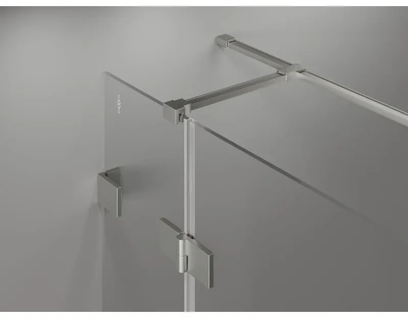 Mexen Lunar T, sklápací sprchový kút ľavý 115 x 80 cm, 8mm číre sklo, oceľový profil, 834T-115-080-97-00-L