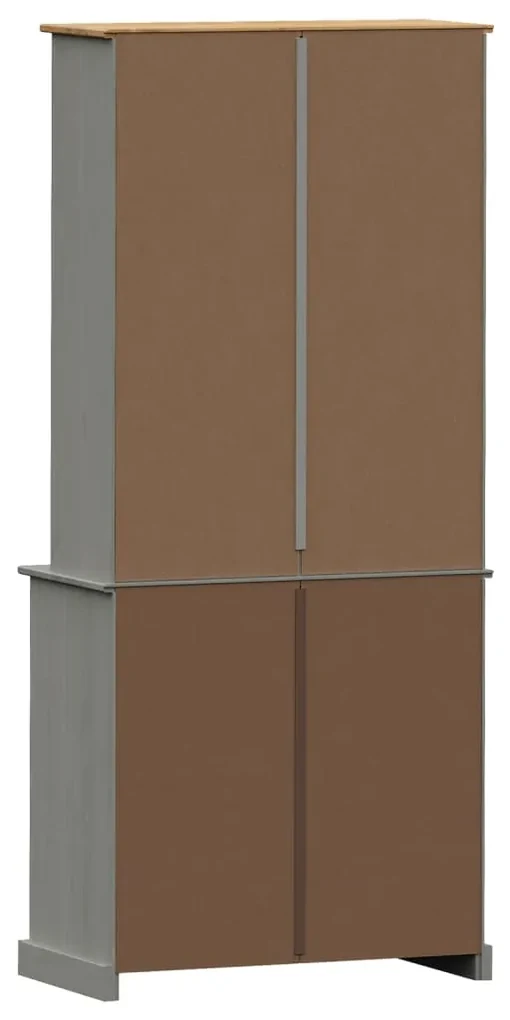 Vysoká skrinka VIGO sivá 78x40x175 cm borovicový masív