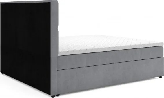 Svetlosivá boxspring posteľ s úložným priestorom 180x200 cm Flip – Ropez