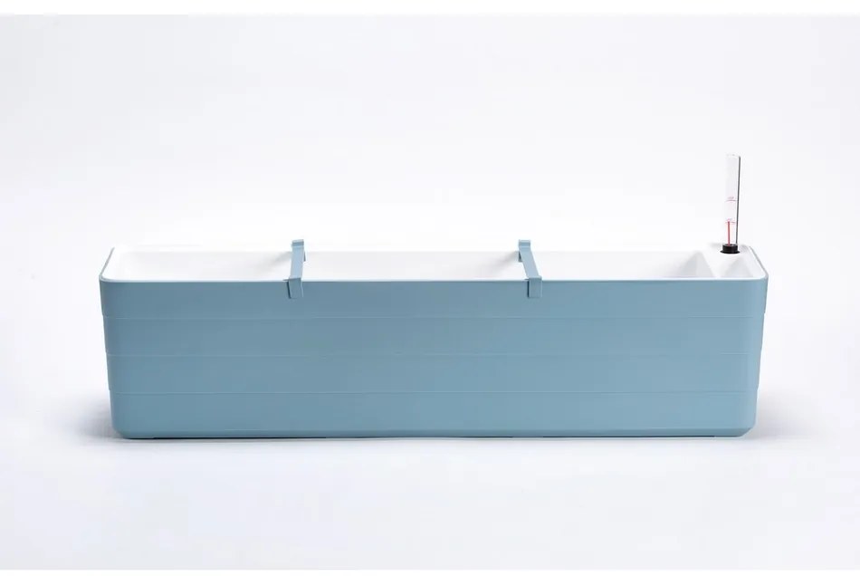 Plastia Samozavlažovací truhlík Berberis 80, sivomodrá + biela, 80 cm