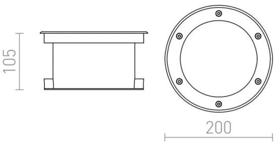 RED-Design Rendl-R10532 - LED Vonkajšie zápustné svietidlo TERRA LED/20W/230V IP67