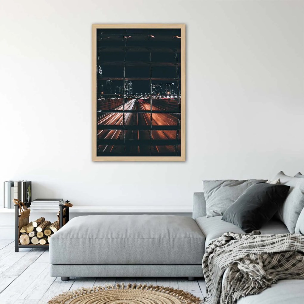 Gario Plagát Ulica v noci Farba rámu: Bez rámu, Rozmery: 30 x 45 cm
