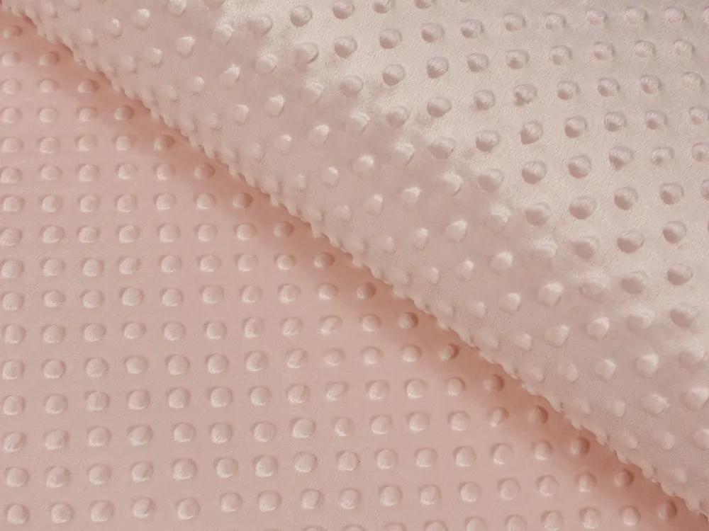 Biante Detské posteľné obliečky do postieľky Minky 3D bodky MKP-024 Tmavo béžové Do postieľky 100x135 a 40x60 cm