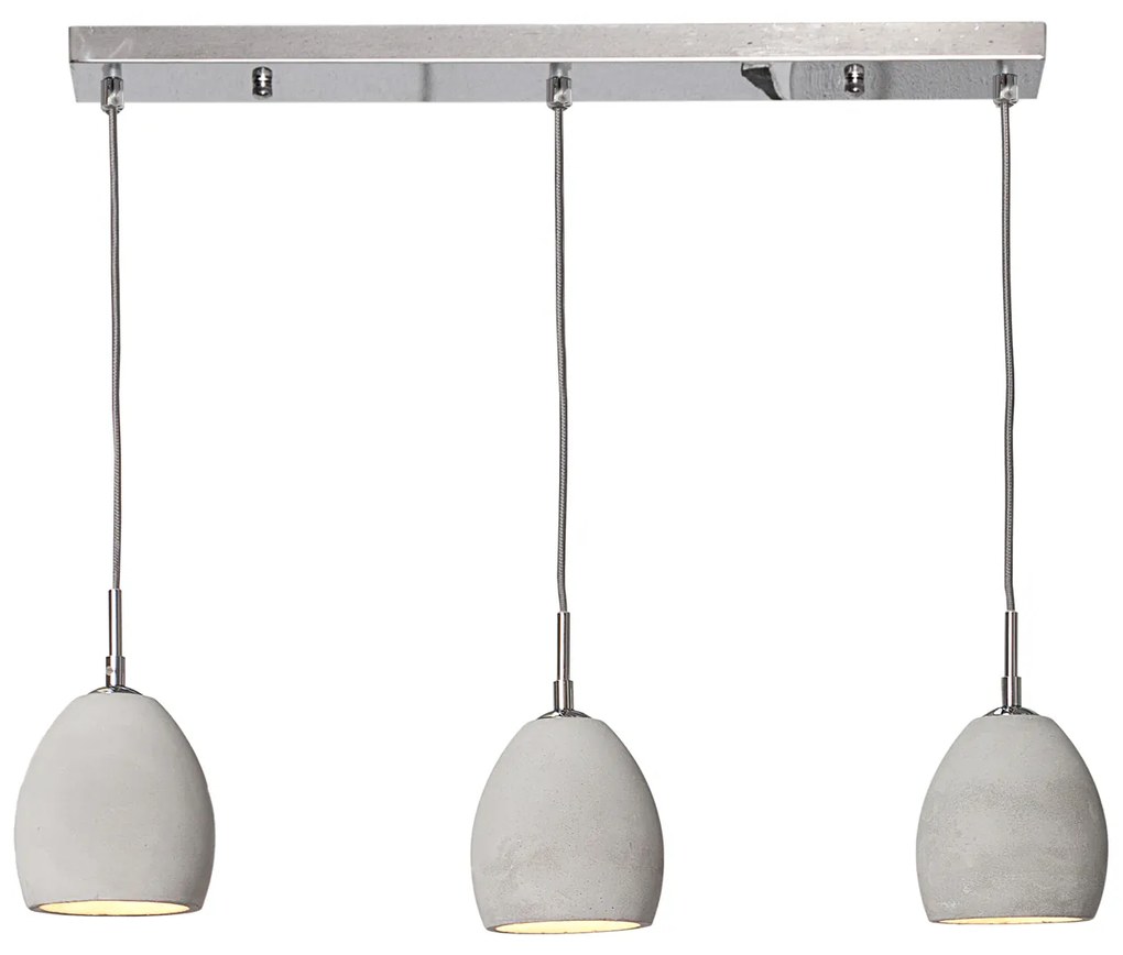 Závesná svetlá Cement sivá 3 betón