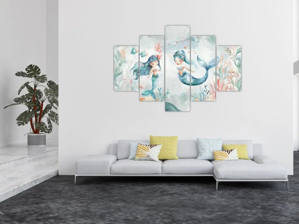 Obraz - Morské panny (150x105 cm)