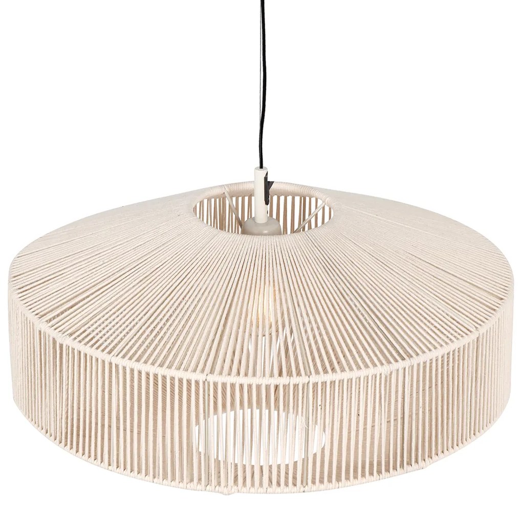 Japandi závesná lampa hnedé lano 61cm - Svea