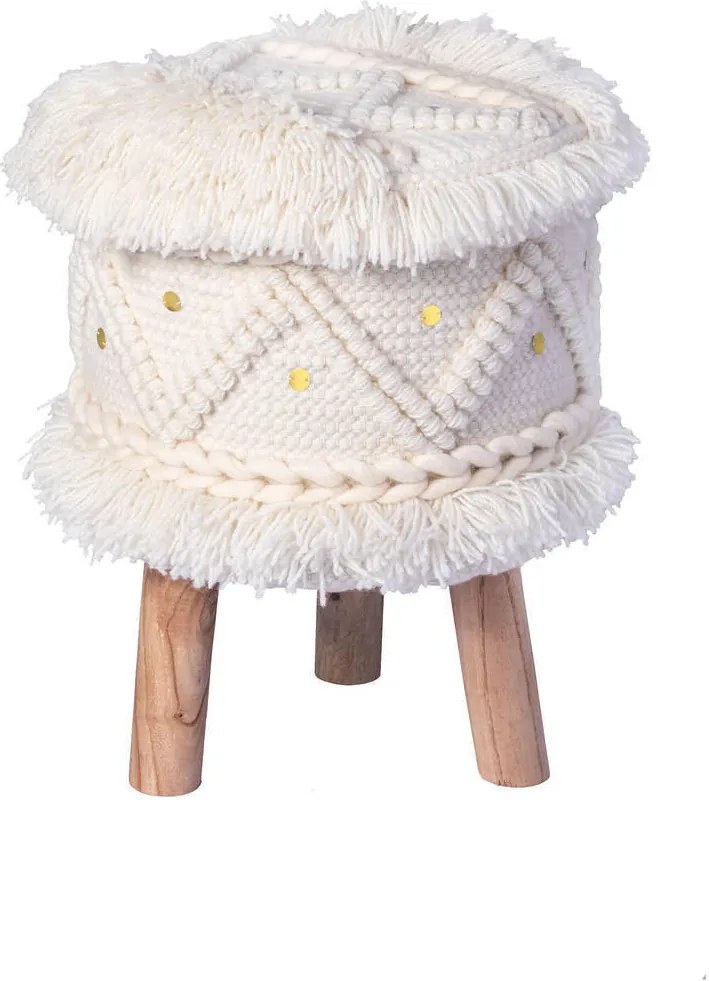 XXXLutz TABURETKA, drevo, textil, 38/50/38 cm - Kreslá - 005937036305