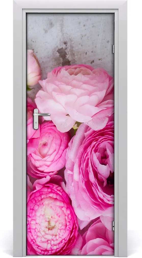 Fototapeta na dvere  ružové kvety