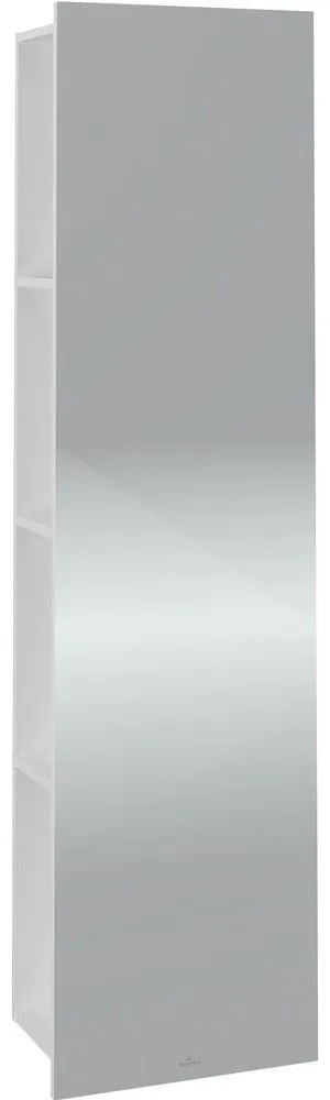 VILLEROY & BOCH Subway 3.0 závesná polica so zrkadlom, regál vľavo, 450 x 300 x 1700 mm, Pure White, C59600VF