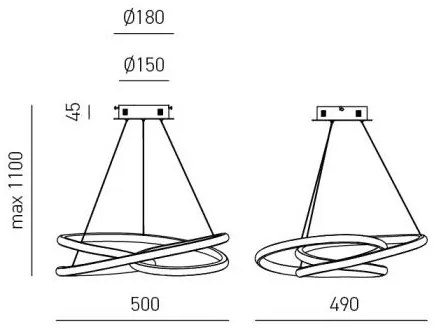 Gea Luce DIVA S P ORO - LED Stmievateľný luster na lanku DIVA LED/43W/230V zlatá
