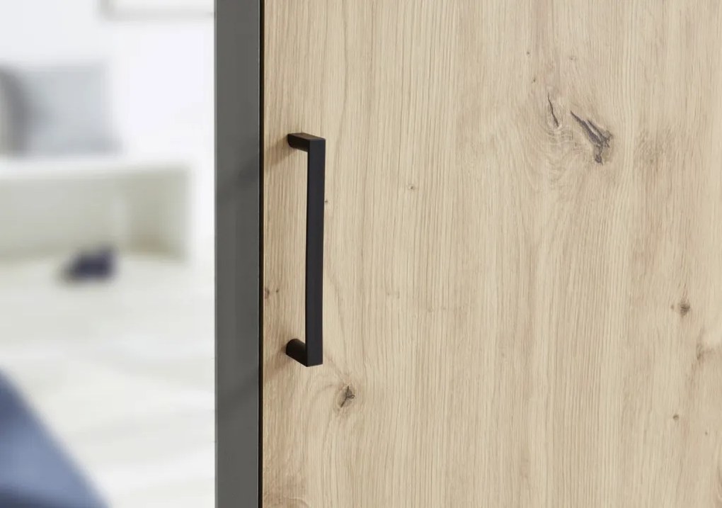 Šatníková skriňa Chicago, 159 cm, dub artisan/antracit