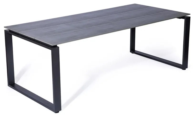 Sivý záhradný stôl pre 8 osôb Le Bonom Strong, 100 x 210 cm