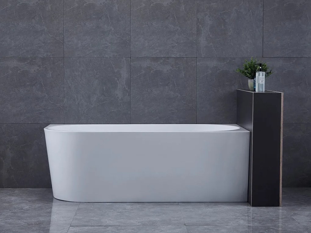 Aqualine Aqualine, TIBERA R voľne stojaca vaňa 150x75 cm, biela, E1035