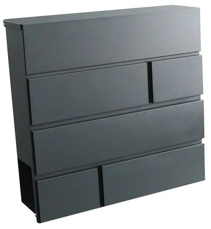 Poštová schránka BRICKS 370 x 370 x 105 mm, antracit
