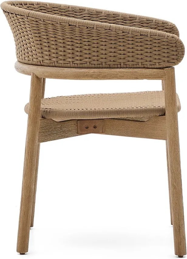 Drevená záhradná stolička v prírodnej farbe Arinella – Kave Home