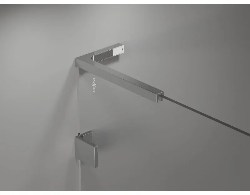 Mexen Lunar L Duo výklopný sprchový kút 95 x 75 cm, 8mm číre sklo, chrómový profil, 834L-095L-075P-01-00