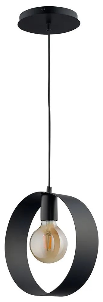 Luster na lanku HAPPY 1xE27/60W/230V čierna