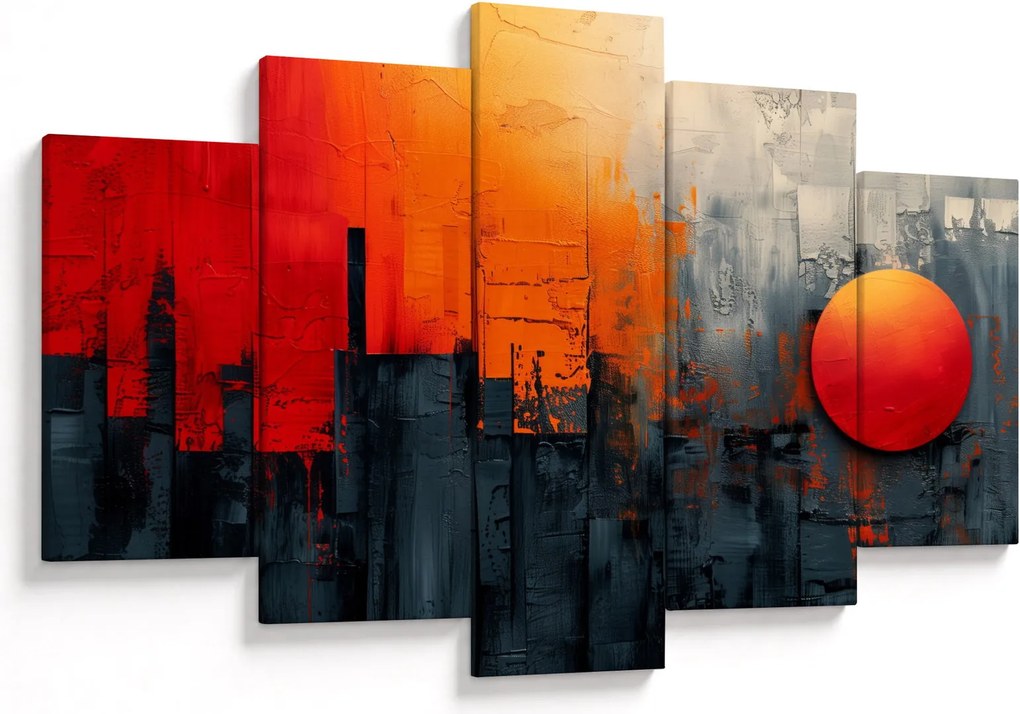 Obraz - Abstraktná maľba mesta (150x105 cm)