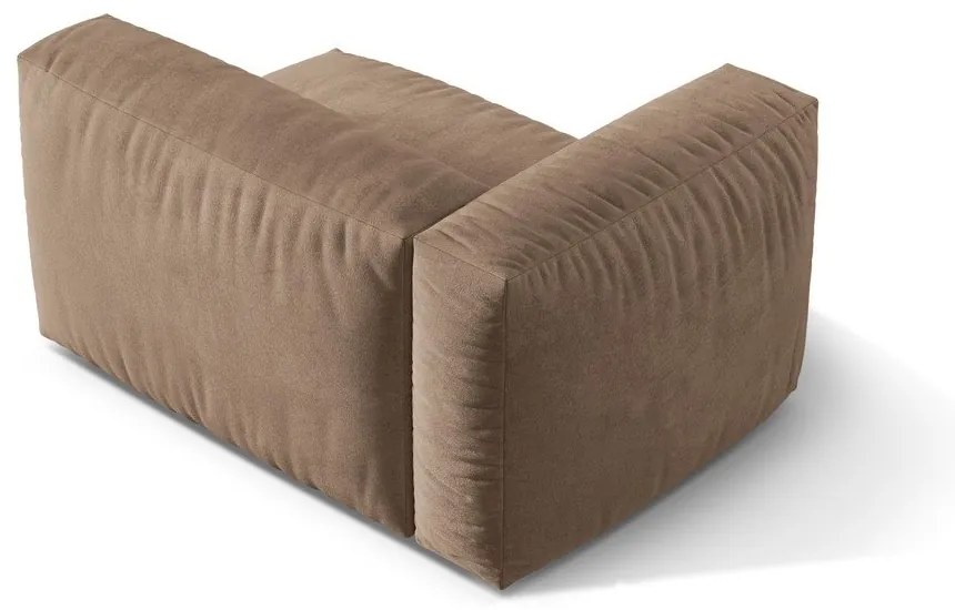 Svetlohnedý zamatový modul pohovky (ľavý roh) Martina – Micadoni