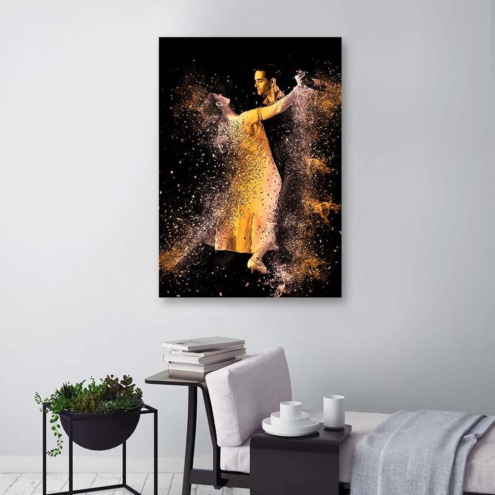 Gario Obraz na plátne Pár tancuje v zlatom prachu Rozmery: 40 x 60 cm