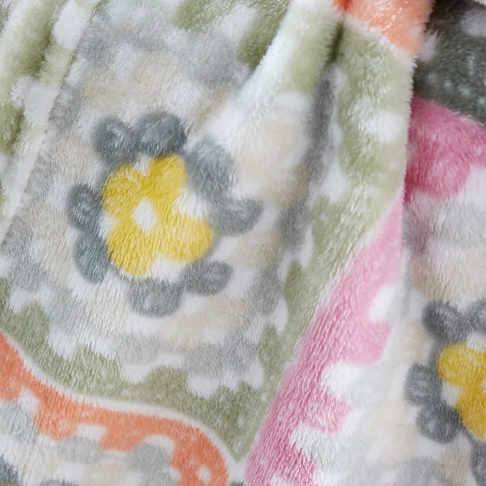 Mikroplyšová deka 130x170 cm Crochet Print Cosy – Catherine Lansfield