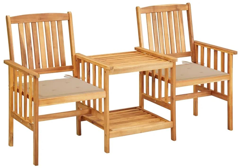 Záhradné stoličky so stolíkom a podložkami, akáciový masív 3061278