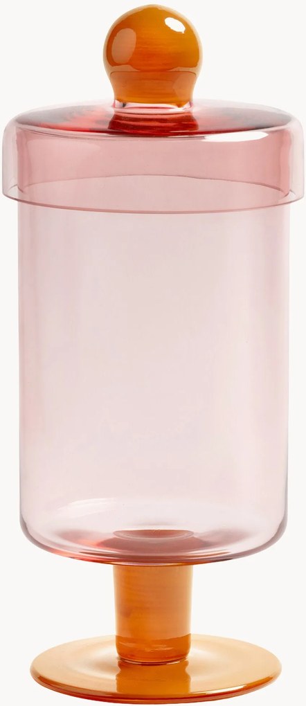 Ručne vyrobená vysoká sklenená dóza Duo