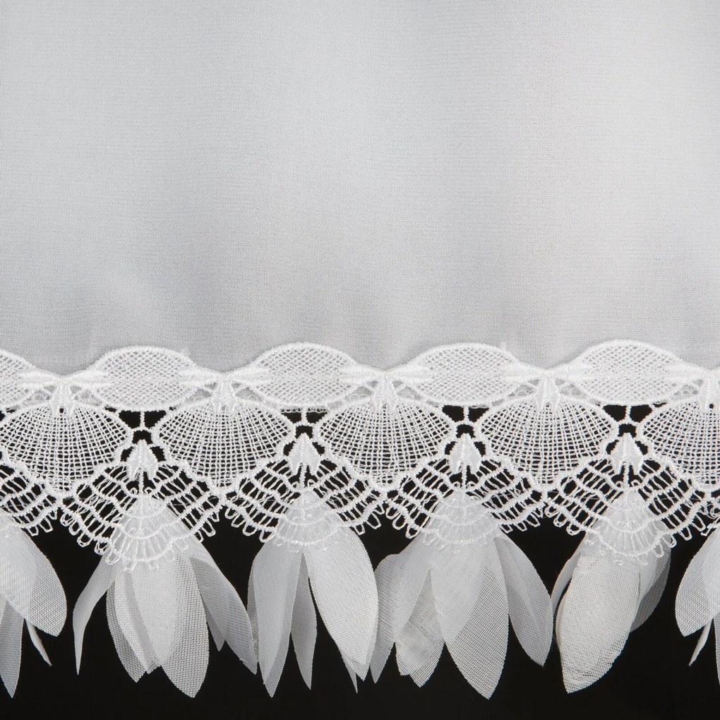 ZÁCLONA NA PÁSKE LORETA 400X160 CM BIELA