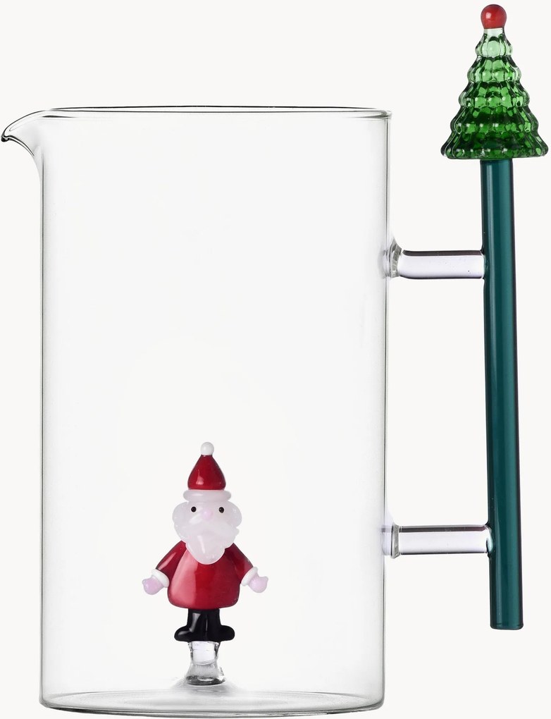 Ručne vyrobený džbán z borosilikátového skla Christmas Tales