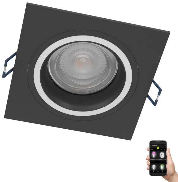 Eglo 900763 - LED RGBW Stmievateľné podhľadové svietidlo CAROSSO-Z 4,7W/230V čierna